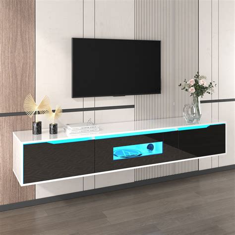 Floating Tv Unit With Led Lights