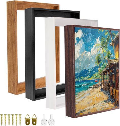 VAREIHNAZ 4 Pack Canvas Floater Frame For Canvas Paintings, Canvas Floater Frame, Canvas