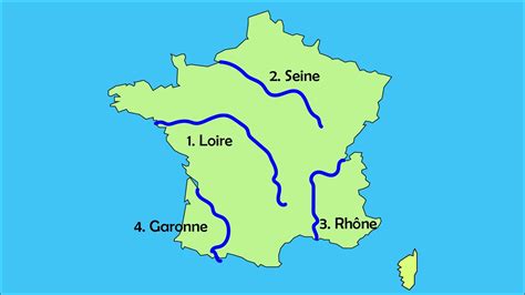 Lista och karta över franska floder Franska översättningar