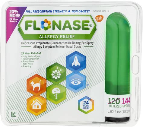 Flonase Allergy Relief Nasal Spray, 0.62 fl oz, 144 Metered Sprays