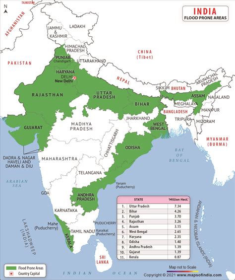flood prone areas in india