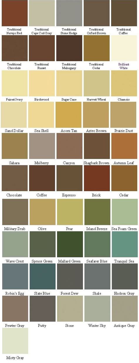 flood solid stain color chart