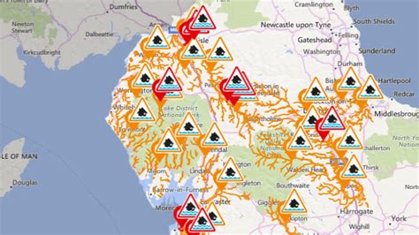 flood warnings cumbria map