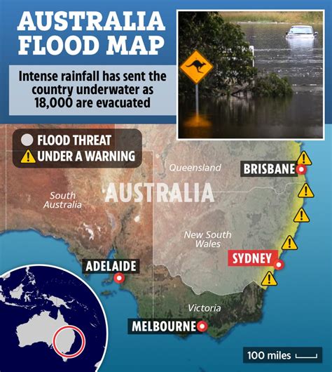 floods in australia 2022 map