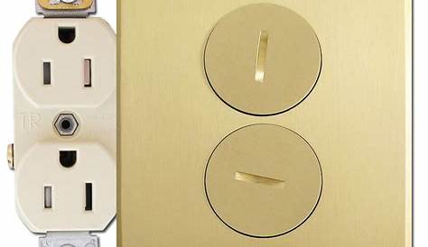 Floor Outlet Covers Brass Single Receptacle Plate