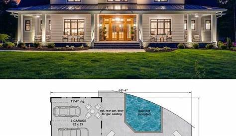 Exclusive Modern Farmhouse Plan with Loft Overlook - 92384MX