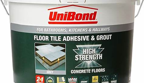 Concrete Floor Tile Adhesive and Grout Large Grey 5L