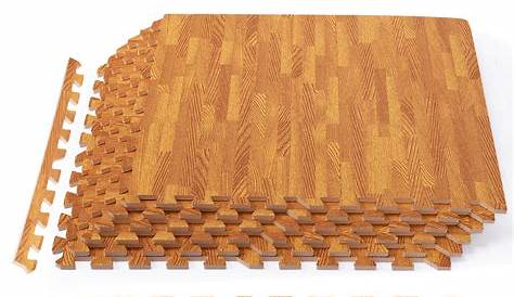 Sorbus Wood Grain Floor Mats Foam Interlocking Mats Each Tile 1 Square
