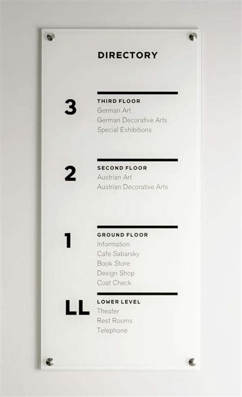 Floor Directory Signage