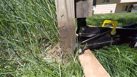 Floor Jack To Remove Fence Post