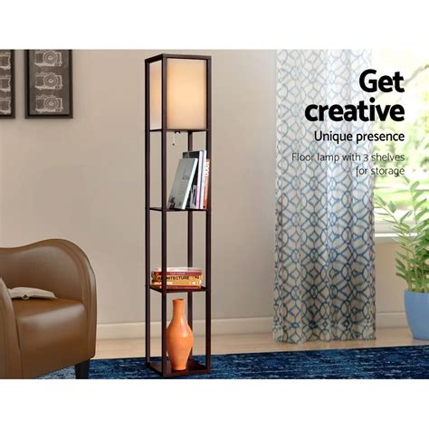 Floor Lamp with Shelving