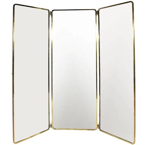 Floor Length Brass Mirror