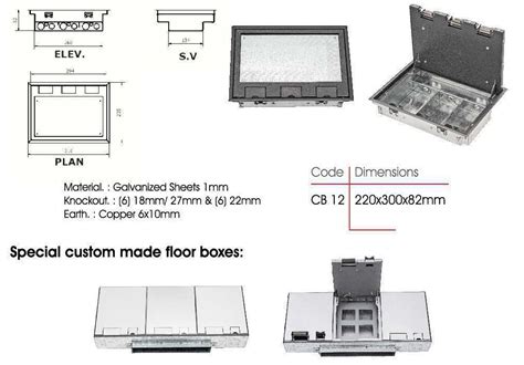 Floor Outlet Box Dimensions
