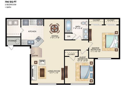 home.furnitureanddecorny.com:floor plan 2 bed 1 bath 90504