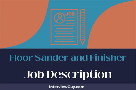 Floor Sander Job Description