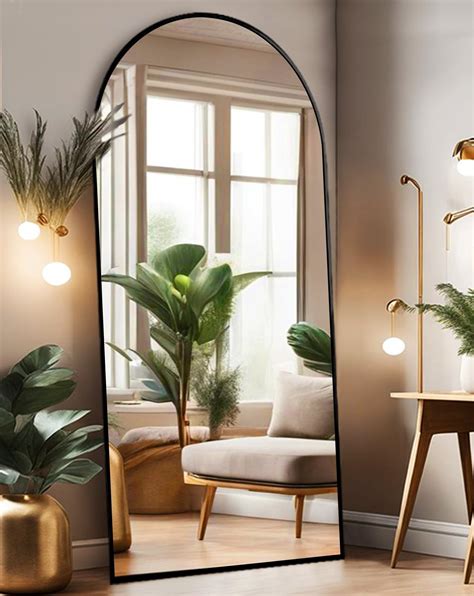 Floor Standing Round Mirror