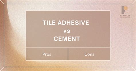 Floor Tile Adhesive Vs Cement