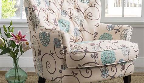 Floral Accent Chairs For Living Room Furniture White