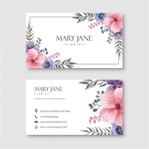 Welcome To The World Of Floral Business Cards In 2023