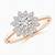 floral halo diamond ring