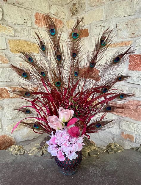 Floral Arrangements With Feathers