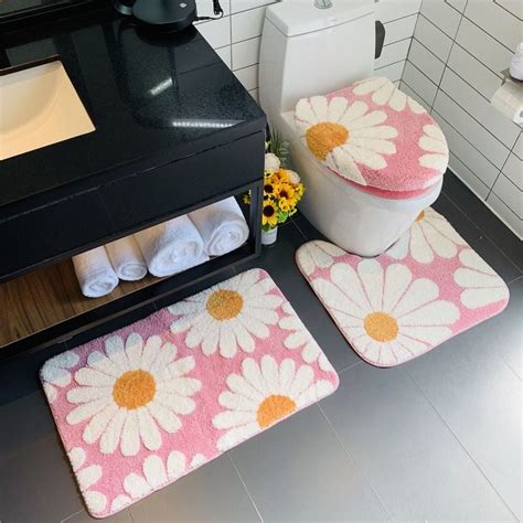 Floral Bathroom Mat Sets