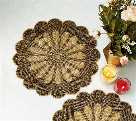 Floral Beaded Placemats