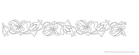 Floral Border Design Stencils