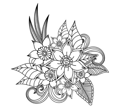 floral designs for coloring