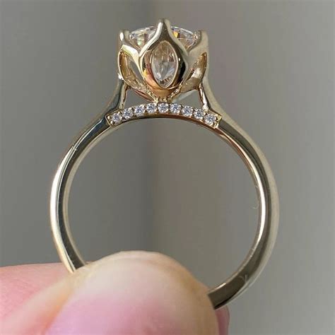 floral engagement ring setting