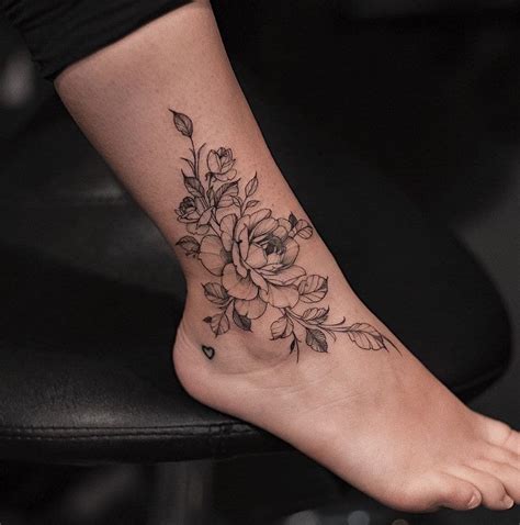 Floral Foot Tattoos