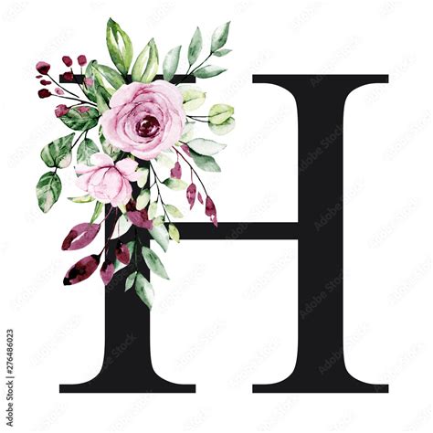 Floral Letter H