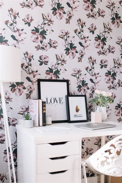 Floral Office Wallpaper
