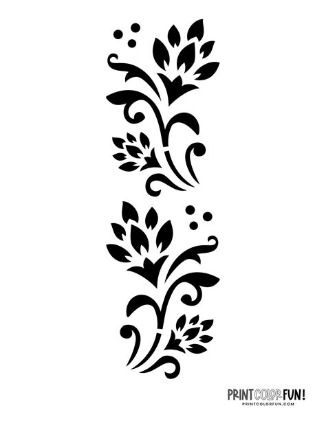 Floral Pattern Stencil Design