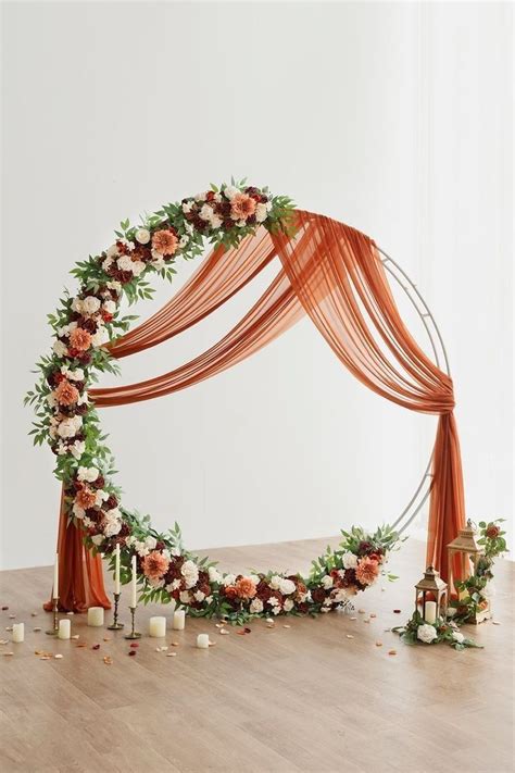 Floral Rings Wedding Decor Backdrop