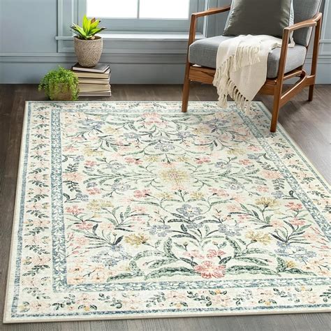 Floral Rug In Bedroom