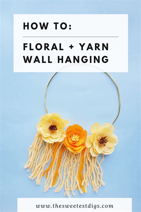 Floral Yarn Wall Hanging