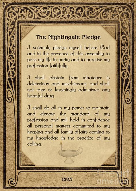 Florence Nightingale Pledge Printable: A Guide For Nurses