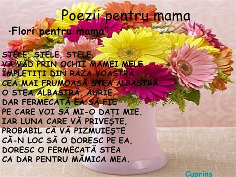 flori pentru mama versuri