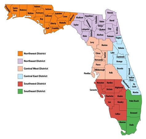 Florida County Division Map