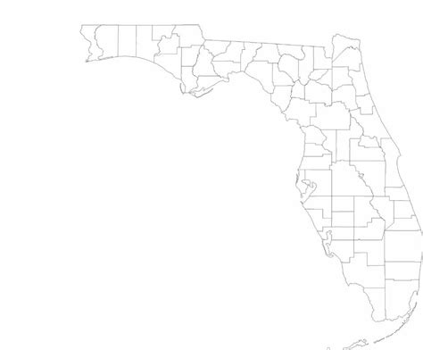 Florida County Map Blank