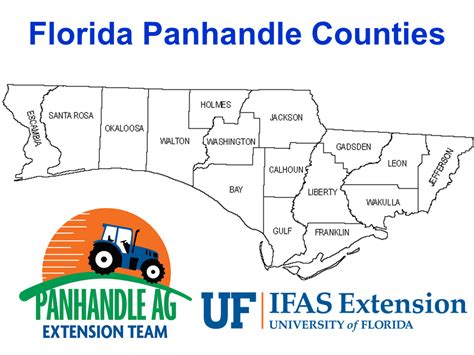 Florida County Map Panhandle