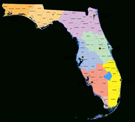 Florida County Map Satellite