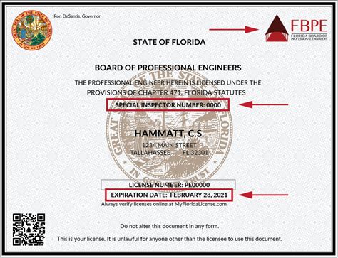 florida civil engineer license