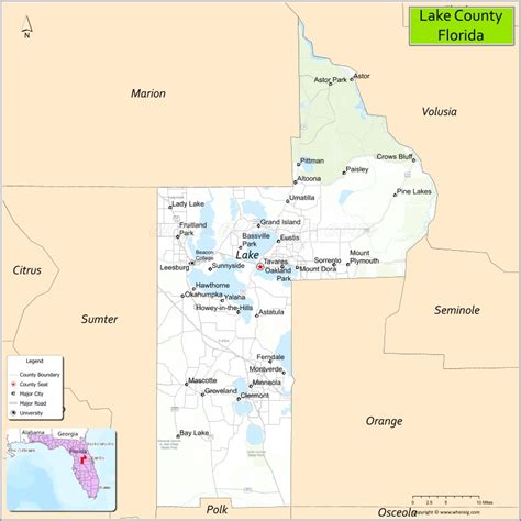 Florida Lake County Map