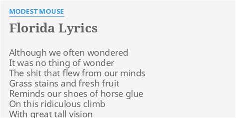 florida lyrics modest mouse