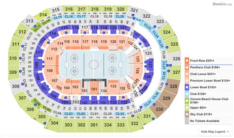 florida panthers season tickets cost