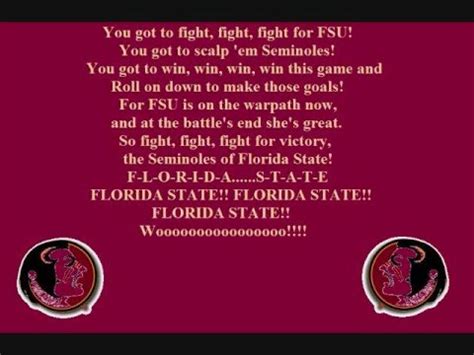 florida state university fight song youtube