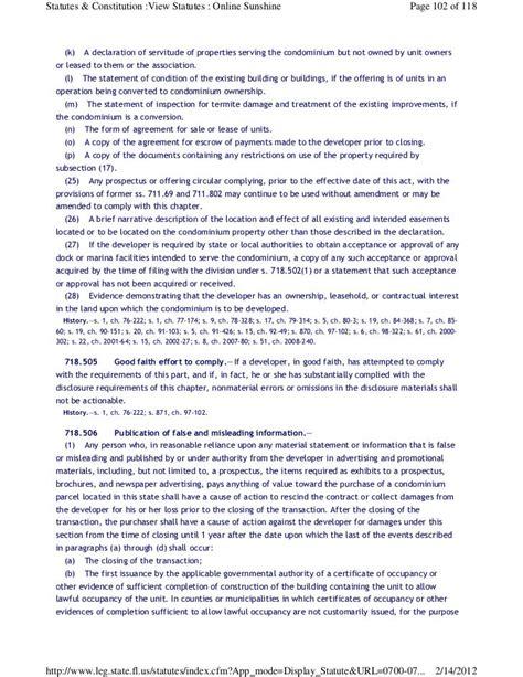 Florida Statutes Chapter 718.116