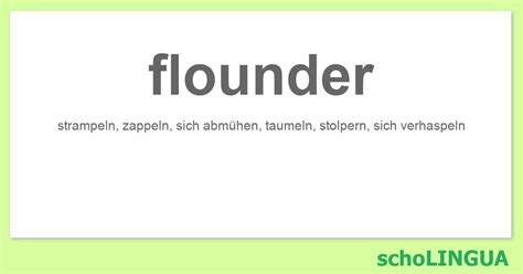 Flounder Meaning Verb